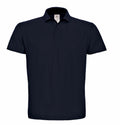 A B&C Collection short-sleeved polo shirt with a collar, available in plain black, product code BA306.