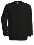 A BA401 black crewneck sweatshirt with long sleeves from B&C Collection.