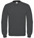 BA404 crewneck sweatshirt from B&C Collection in plain dark gray, displayed against a white background.
