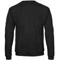 BA409 from B&C Collection, a black crewneck sweatshirt, is displayed against a white background.