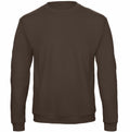 A B&C Collection BA409 sweatshirt in a plain, dark brown color featuring long sleeves and a crew neck, shown against a white background. It boasts a simple, casual design with ribbed cuffs and hem.