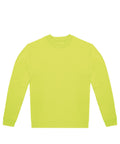 A neon green, long-sleeved crew-neck sweatshirt from the Sweatshirts collection is displayed flat on a white background.