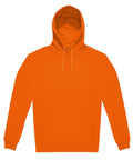 The Hoodies product is an orange jumper featuring a hood with drawstrings and a front pouch pocket, shown against a plain white background.