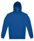 A blue Hoodies sweatshirt with a front pocket and drawstrings, displayed flat on a white background.