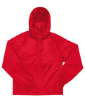 A bright red Jackets hoodie with front zip, long sleeves, and elasticated cuffs is displayed flat on a white background.