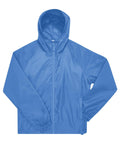 A light blue Jackets hoodie with a front zip, long sleeves, and elasticated cuffs is laid flat on a white background.