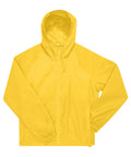 A yellow Jackets hoodie with front zip, long sleeves, and elasticated cuffs is laid flat on a white background.