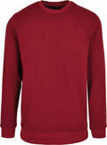 A red crewneck sweatshirt with long sleeves from Build Your Brand Basic, product code BB003.
