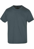 BB010 plain dark green T-shirt by Build Your Brand Basic on a white background.