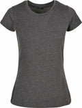A dark gray short-sleeve T-shirt (Product Name: BB012) from Build Your Brand Basic, displayed on a white background.