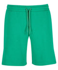 Shorts in green with an elasticated waistband and drawstring, shown on a plain white background. The design is simple and unadorned, with no visible logos or patterns.
