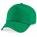 A Beechfield BC010 baseball cap in plain green with a curved brim.