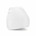 The Beechfield BC044 beanie hat is presented against a white background, positioned at a slight angle to highlight its soft texture and foldable design.