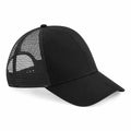 Beechfield BC060 baseball cap with a mesh back and solid front panel in black.