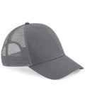 Beechfield BC060 baseball cap with a mesh back and solid front panel in gray.