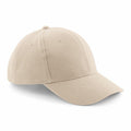 The Beechfield BC065 is depicted on a white background as a beige baseball cap featuring a curved brim and a button on top.