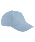 A Caps baseball cap in plain light blue with a curved peak and top button, displayed against a white background.