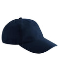 The Caps product is a navy blue baseball cap with a curved brim and a button on top, displayed at an angle to the left against a white background.