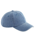 The Caps is a light blue denim baseball cap featuring visible stitching, ventilation eyelets, and a curved peak, displayed against a white background.
