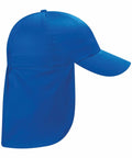 The BC11B by Beechfield is a blue cap featuring a side-displayed design with a long neck flap for sun protection. The extended flap, attached to the cap's main body, effectively covers the back of the neck and includes a curved brim.