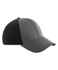 A Caps baseball cap in grey and black featuring a curved brim and mesh back panels, shown on a white background.