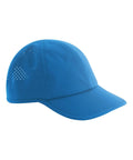 Caps: A plain blue baseball cap featuring a curved brim and small ventilation holes on the back panel.