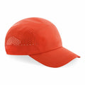 A Beechfield BC188 baseball cap in orange with perforated ventilation holes on the side.