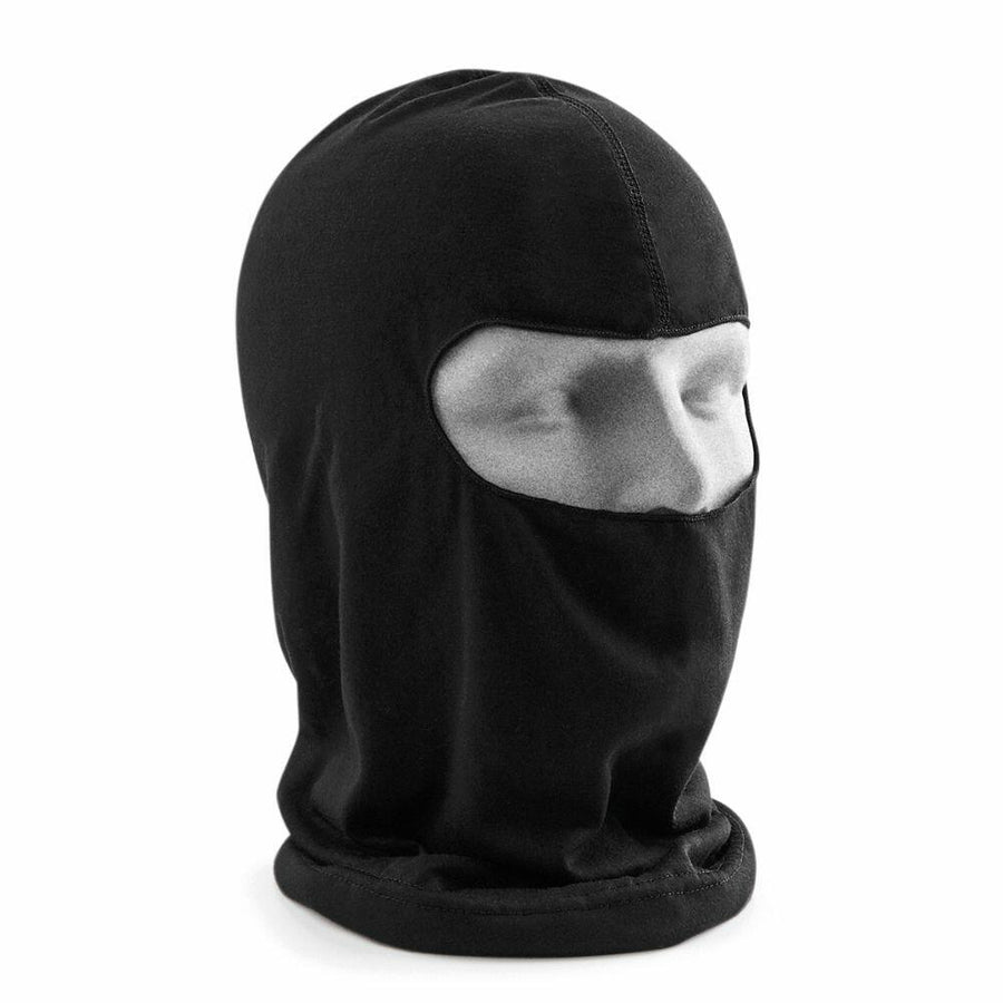 Beechfield BC225 balaclava featuring a single eye opening, showcased on a mannequin head.