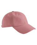 The Caps is a plain, light pink baseball cap featuring a curved brim, visible stitching, and an adjustable back strap, displayed against a white background.