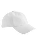 Caps feature a plain white design with a curved brim and adjustable back strap, displayed against a white background.