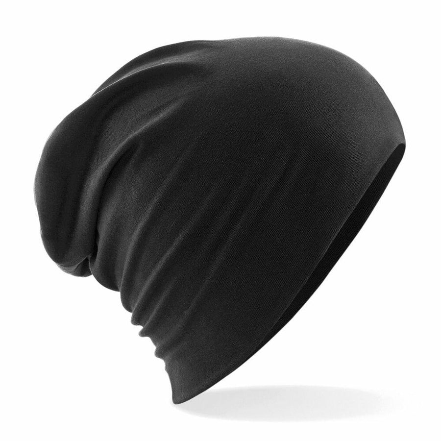 Beechfield BC368 slouchy beanie set against a white background.