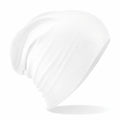 A Beechfield BC368 beanie hat is displayed against a white background, featuring a slouchy fit and smooth texture.