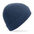 Beechfield BC380 ribbed knit beanie hat displayed against a white background.