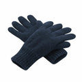 Two overlapping black knit gloves from the Beechfield brand, product number BC495.