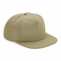 The Beechfield BC64N baseball cap, featuring a flat brim and a khaki color, is displayed against a white background.