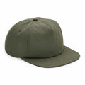The Beechfield BC64N, a plain olive green baseball cap with a flat brim, is displayed against a white background.