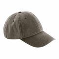 A Beechfield BC655 gray baseball cap featuring a curved brim and six panels.