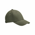 Beechfield BC801 olive green baseball cap featuring a curved brim and adjustable strap.