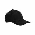 The BC820 by Beechfield is a plain black baseball cap featuring visible stitching on the crown and brim.