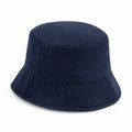 The BC84R by Beechfield is a navy blue bucket hat with a wide, downward-sloping brim and features two small ventilation holes on each side.