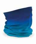 A versatile, multi-functional headwear piece **BC905 by Beechfield** in shades of blue with an ombré effect, transitioning smoothly from a darker blue at the top to a lighter blue at the bottom. The fabric is gathered and layered, creating a textured and comfortable appearance.