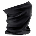 The Beechfield BC915 features a black fabric neck gaiter with a smooth texture, elegantly gathered in soft folds.