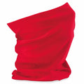 A vibrant neck gaiter in red with a sleek and minimalist design, made by Beechfield, known as the BC915.