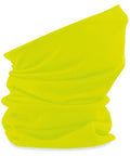 The BC920 by Beechfield is a bright yellow neck gaiter crafted from smooth, stretchy fabric with a seamless design. This versatile garment can be worn in multiple ways, including as a headband or face covering.