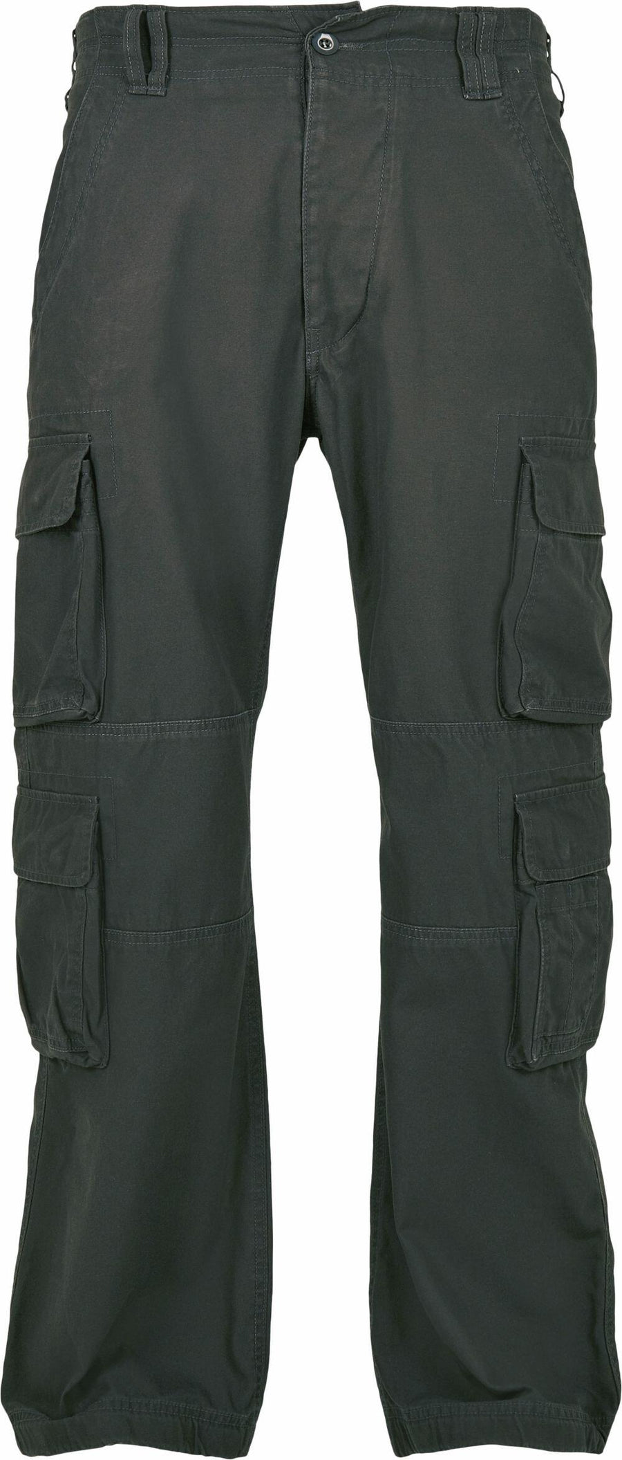 BD003 cargo pants in dark green, featuring multiple pockets, from Build Your Brandit, displayed against a plain background.