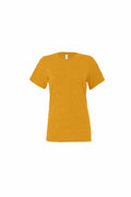 A plain yellow BE046 T-shirt with short sleeves by Bella + Canvas on a white background.