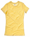 The Bella + Canvas BE076 t-shirt is displayed flat against a white background, showcasing its short sleeves and round neck design. The fabric looks smooth and wrinkle-free.