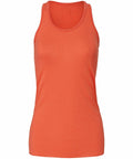 BE089 by Bella + Canvas, an orange sleeveless tank top, shown against a plain white background.