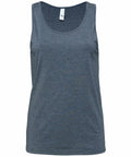 A Bella + Canvas BE104 tank top in plain gray, displayed on a white background.