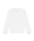 A plain white long-sleeve T-shirt with ribbed cuffs and a crew neck is laid flat on a white background, showing no visible designs, logos, or patterns.